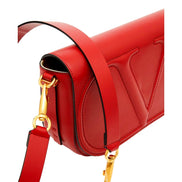 Valentino Garavani VLogo Walk Large Crossbody Bag Red Calf Leather available at Queen Bee of Beverly Hills