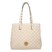 Versace La Medusa Ivory Quilted Leather Totebag 