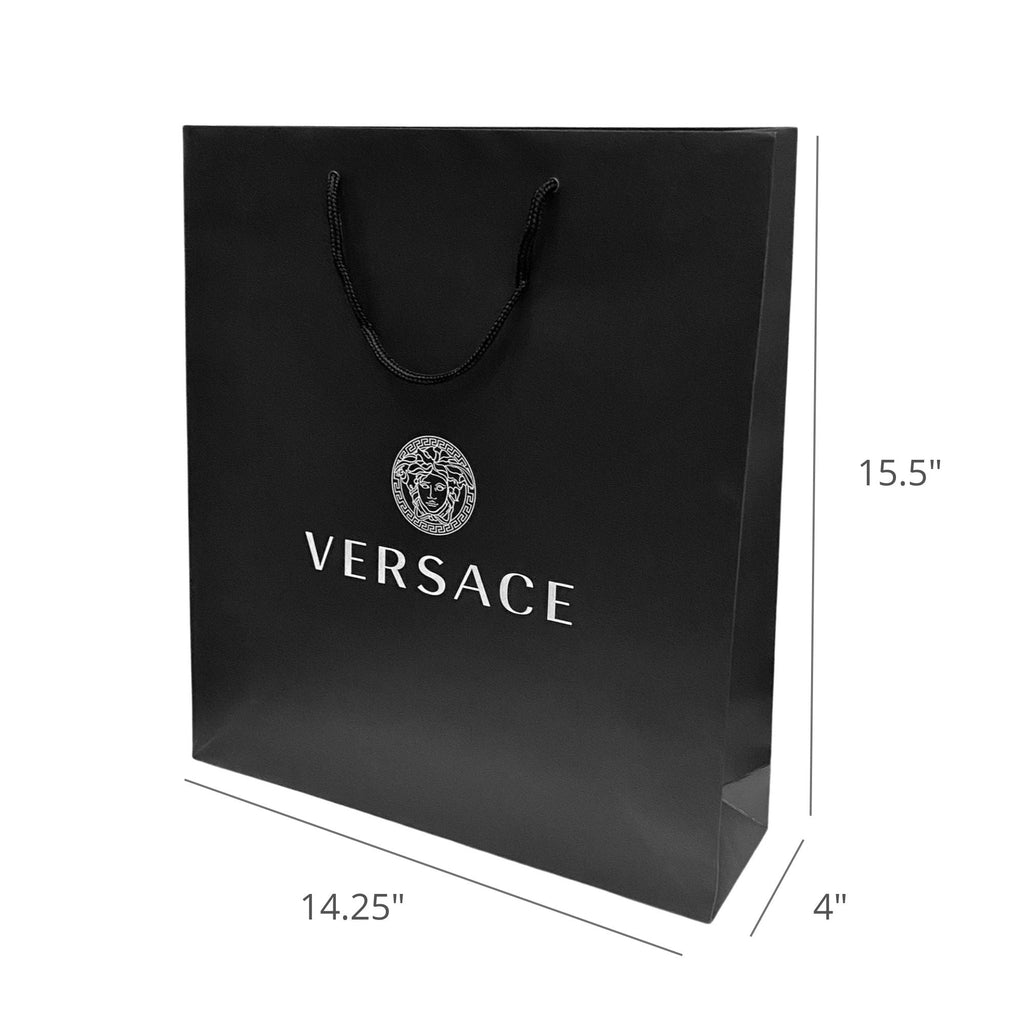 Versace Black Paper Designer Shopping Gift Bag Large at_Queen_Bee_of_Beverly_Hills