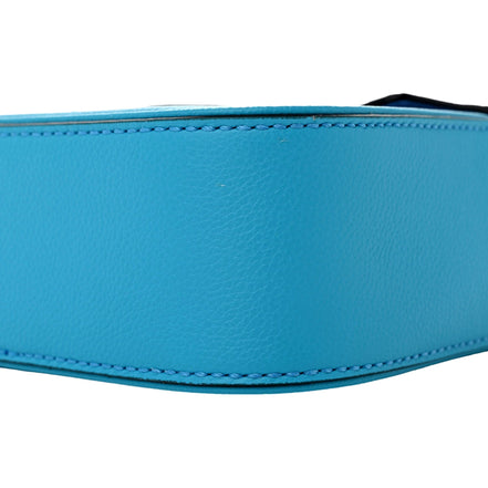 Versace Blue La Medusa Mini Top-Handle Bag available at Queen Bee of Beverly Hills