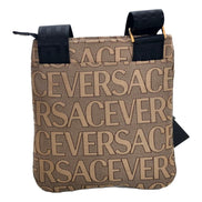 Versace Canvas La Medusa Logo Print Small Crossbody Bag available at Queen Bee of Beverly Hills