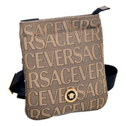 Versace Canvas La Medusa Logo Print Small Crossbody Bag available at Queen Bee of Beverly Hills
