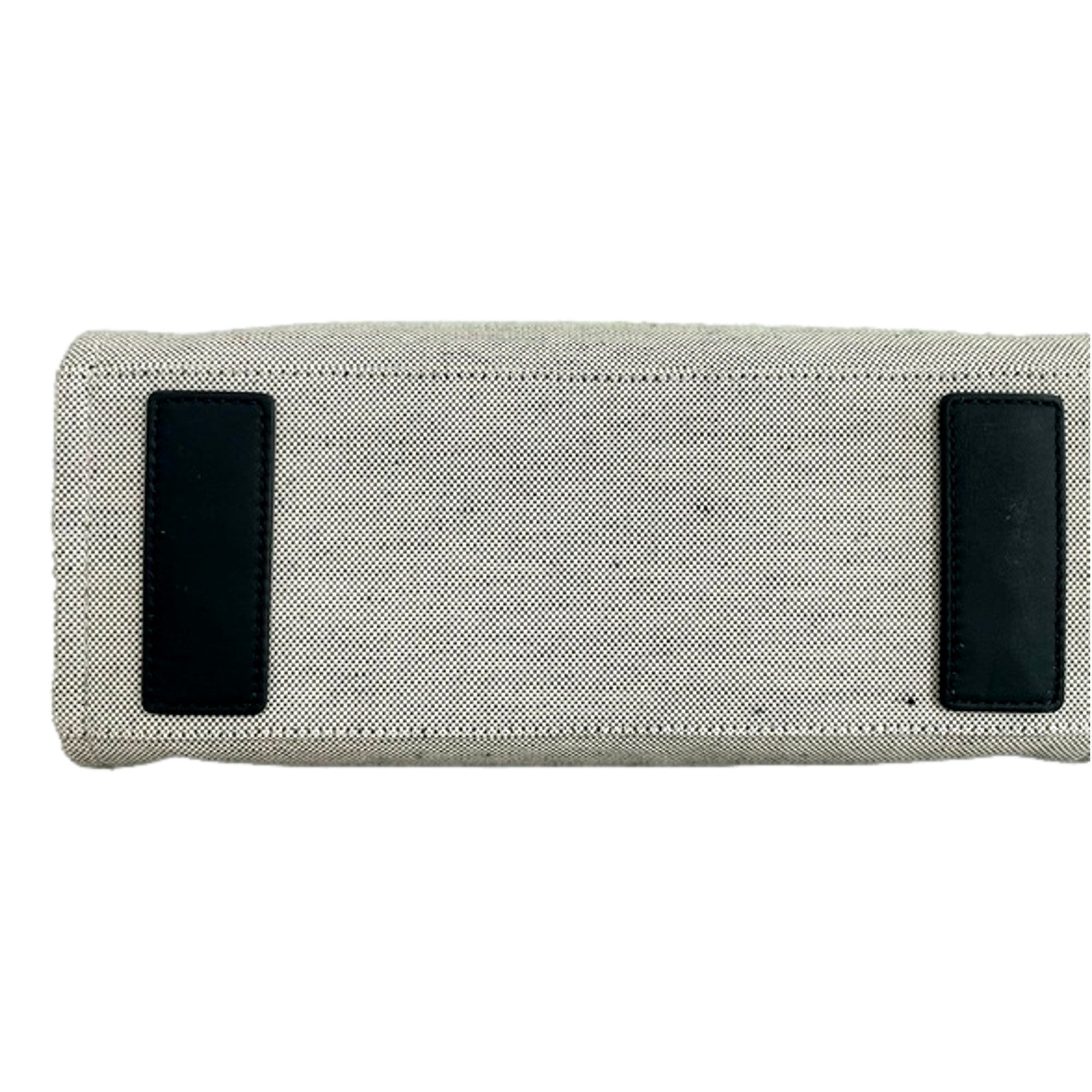 Versace Ecru Canvas Studded Logo Mini Totebag available at Queen Bee of Beverly Hills