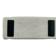 Versace Ecru Canvas Studded Logo Totebag available at Queen Bee of Beverly Hills