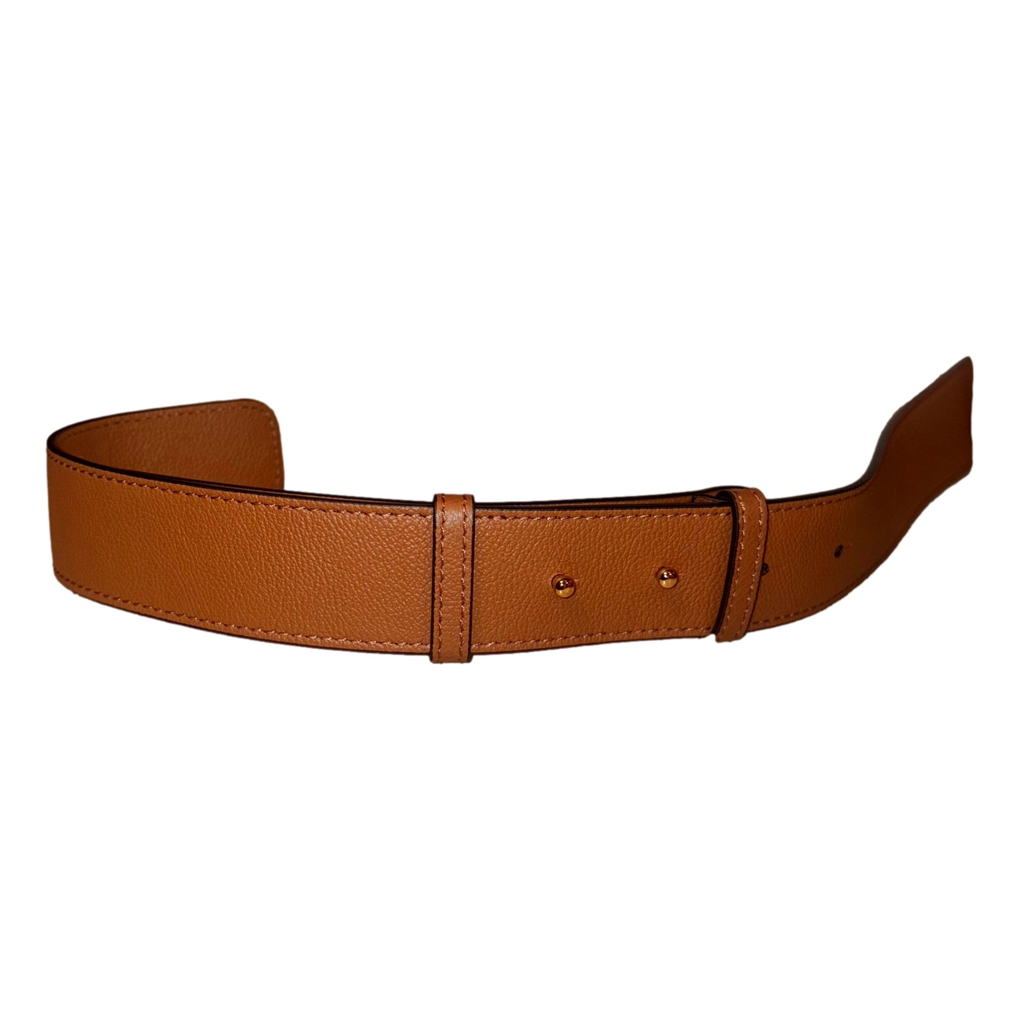 Versace Half-Moon La Medusa Vitello Leather Summer Nude Brown Crossbody Handbag available at Queen Bee of Beverly Hills