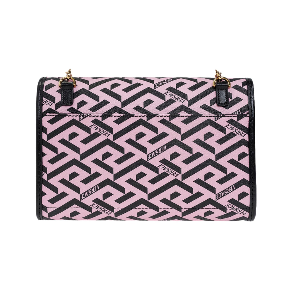 Versace La Greca Signature Canvas Crossbody Clutch Bag