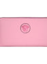 Versace La Medusa Baby Pink Long Zip Around Wallet available at Queen Bee of Beverly Hills