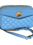 Versace La Medusa Blue Quilted Lamb Leather Medium Crossbody Bag available at Queen Bee of Beverly Hills