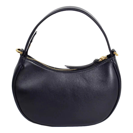 Versace La Medusa Half Moon Hobo Shoulder Crossbody Bag Black Leather available at Queen Bee of Beverly Hills