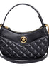 Versace La Medusa Half Moon Hobo Shoulder Crossbody Bag Black Leather available at Queen Bee of Beverly Hills