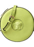 Versace La Medusa Lime Green Disco Round Crossbody Bag available at Queen Bee of Beverly Hills