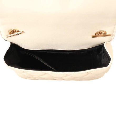 Versace La Medusa Nappa Quilted Beige Leather Chain Small Crossbody Bag available at Queen Bee of Beverly Hills