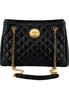 Versace La Medusa Nappa Quilted Black Leather Large Tote Bag available at Queen Bee of Beverly Hills