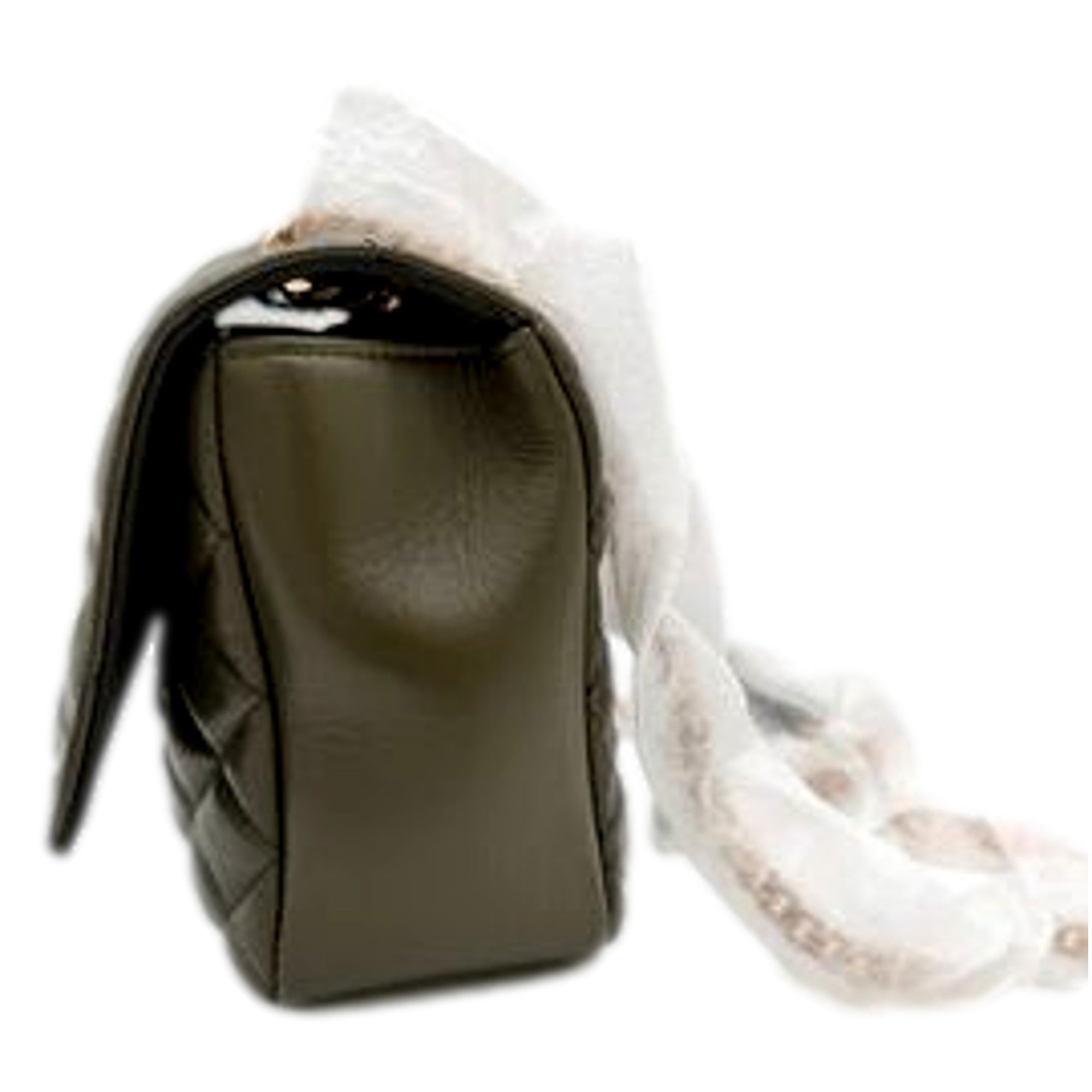 Versace La Medusa Olive Green Quilted Lambskin Chain Strap Crossbody Bag available at Queen Bee of Beverly Hills