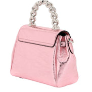 Versace La Medusa Pink Metallic Top-Handle Bag available at Queen Bee of Beverly Hills