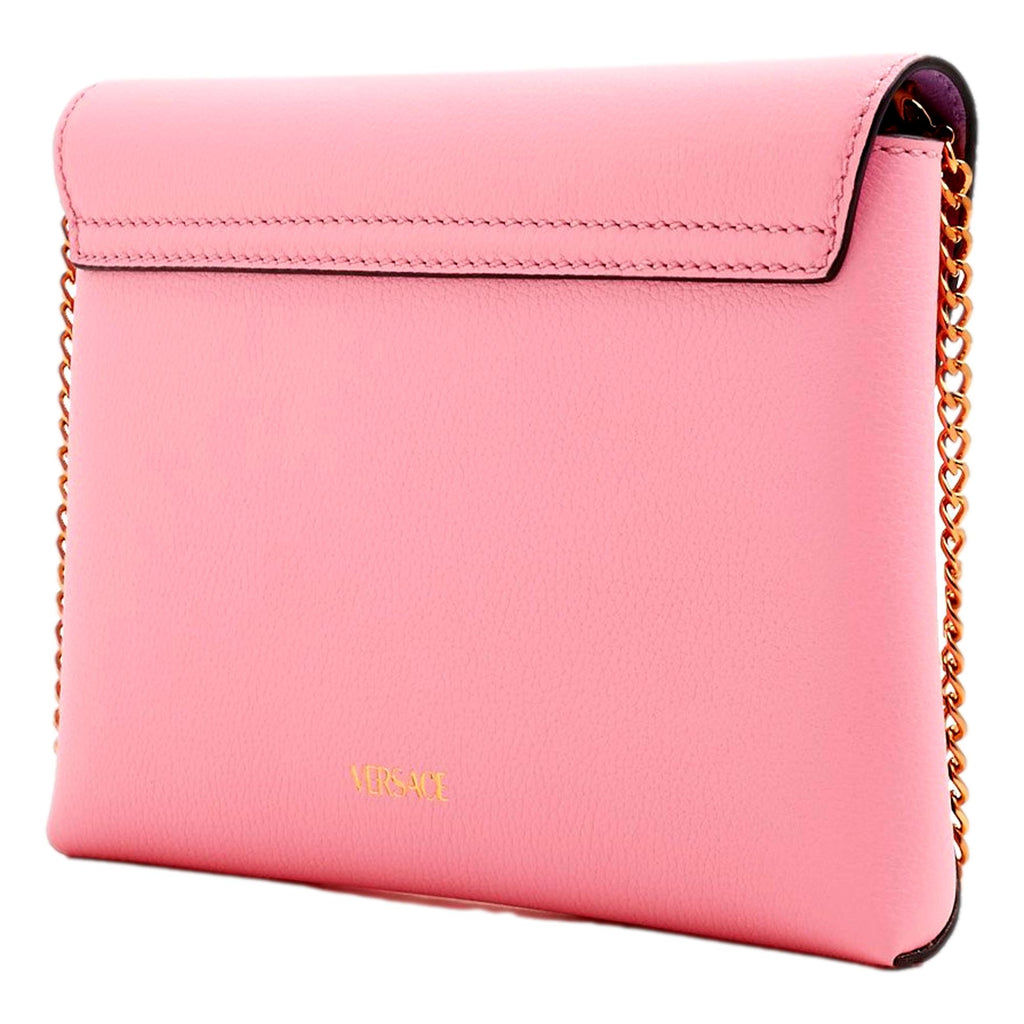 Versace La Medusa Pink Pebbled Calf Leather Mini Envelope Crossbody – Queen  Bee of Beverly Hills