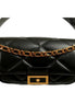 Versace La Medusa Quilted Calfskin Leather Black Crossbody Bag Gold Chain available at Queen Bee of Beverly Hills