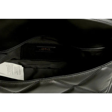 Versace La Medusa Quilted Calfskin Leather Black Crossbody Bag Gold Chain available at Queen Bee of Beverly Hills