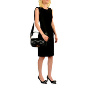 Versace La Medusa Quilted Calfskin Leather Black Crossbody Bag Gold Chain available at Queen Bee of Beverly Hills