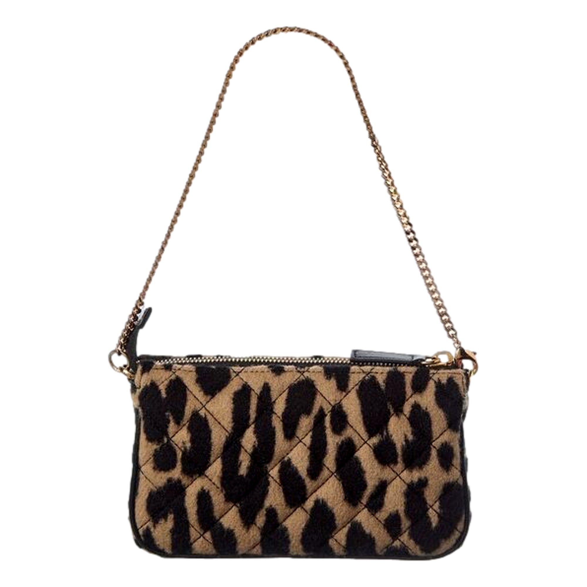 Versace Leopard Print Mini Bag Chain Strap Medusa Logo Designer Handbag
