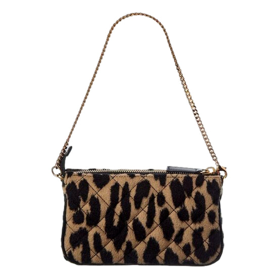 Versace Leopard Print Mini Bag Chain Strap Medusa Logo Designer Handbag