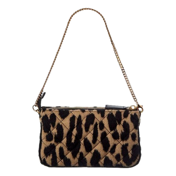 Versace Leopard Print Mini Bag Chain Strap Medusa Logo Designer Handbag