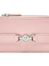 Versace Medusa 95 Dusty Pink Leather Zipper Card Holder Slim Wallet available at Queen Bee of Beverly Hills