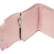 Versace Medusa 95 Dusty Pink Tri Fold Snap Wallet Card Holder available at Queen Bee of Beverly Hills