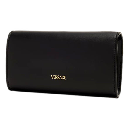 Versace Medusa 95 Small Black Wallet on Chain Crossbody Bag available at Queen Bee of Beverly Hills