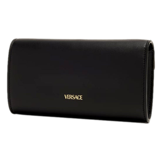 Versace Medusa 95 Small Black Wallet on Chain Crossbody Bag available at Queen Bee of Beverly Hills