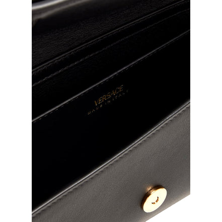 Versace Medusa 95 Small Black Wallet on Chain Crossbody Bag available at Queen Bee of Beverly Hills