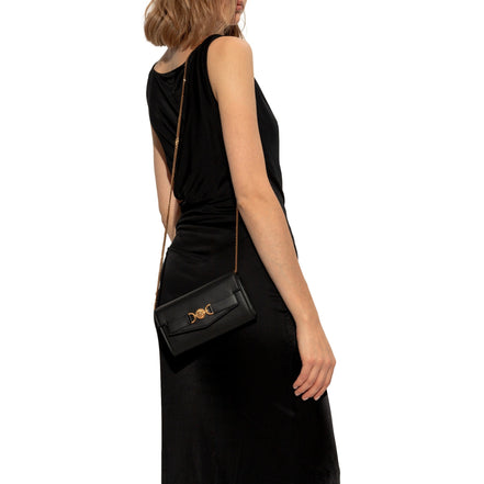 Versace Medusa 95 Small Black Wallet on Chain Crossbody Bag available at Queen Bee of Beverly Hills