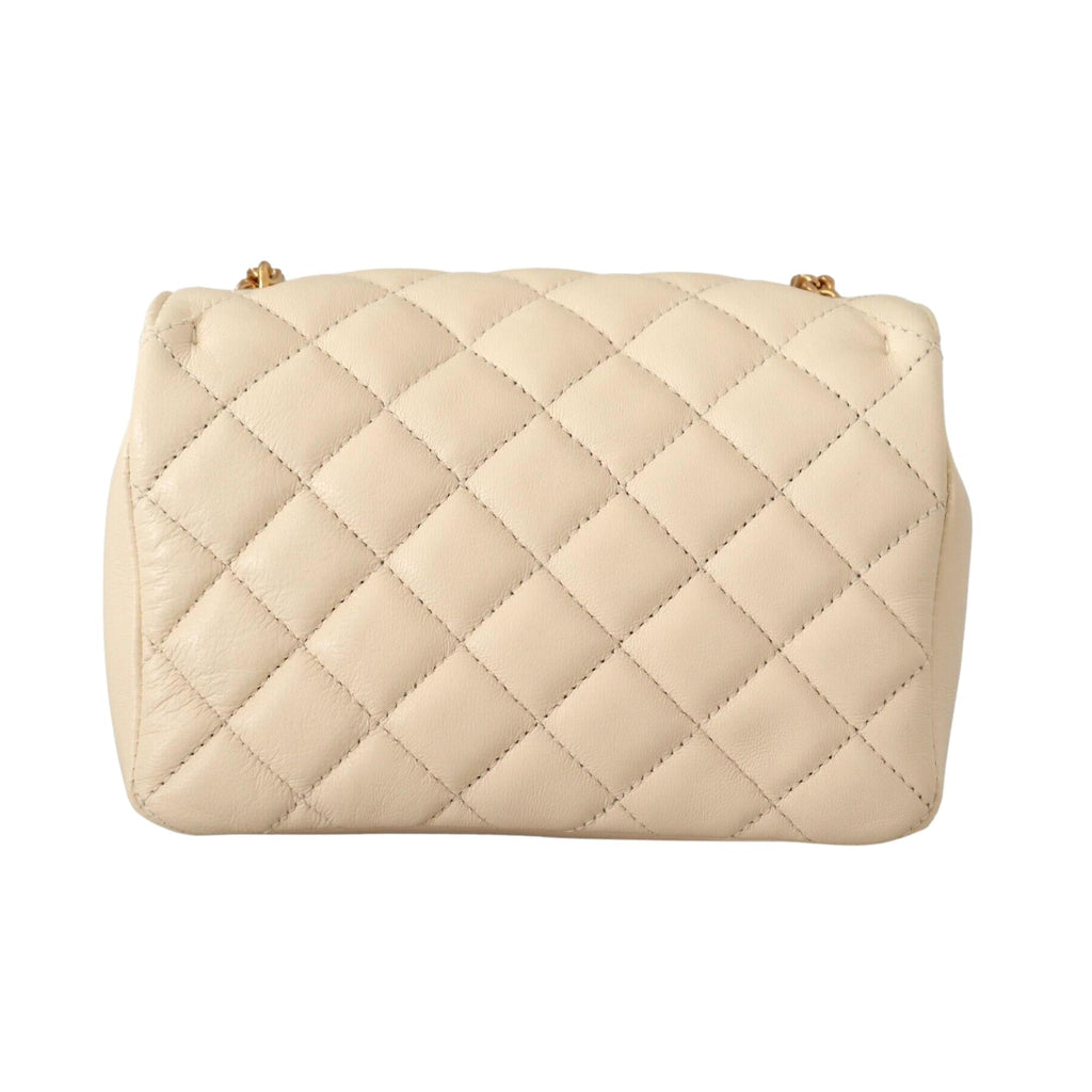 Versace Medusa Nappa Quilted Beige Leather Chain Crossbody at_Queen_Bee_of_Beverly_Hills