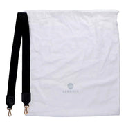 Versace Nero Canvas Studded Logo Mini Totebag available at Queen Bee of Beverly Hills