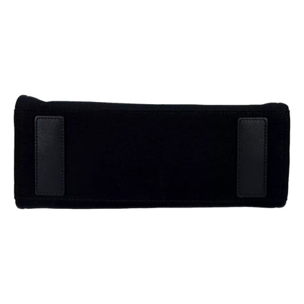 Versace Nero Canvas Studded Logo Mini Totebag available at Queen Bee of Beverly Hills