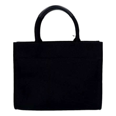 Versace Nero Canvas Studded Logo Totebag available at Queen Bee of Beverly Hills
