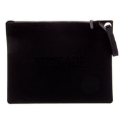 Versace Black Nylon Portfolio Wristlet Pouch - available at Queen Bee of Beverly Hills. 