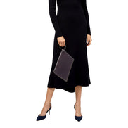 Versace Black Nylon Portfolio Wristlet Pouch - available at Queen Bee of Beverly Hills. 