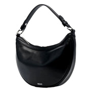 Versace Repeat La Medusa Small Hobo Shoulder Bag Black Calfskin Leather available at Queen Bee of Beverly Hills