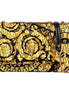 Versace Virtus Barocco Print Quilted Black and Gold Silk Shoulder Bag available at Queen Bee of Beverly Hills