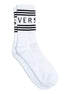 Versace White Black 90s Style Vintage Logo Tube Socks Medium available at Queen Bee of Beverly Hills
