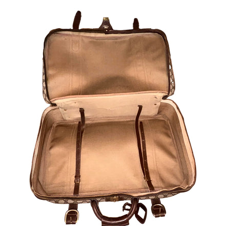 Vintage Gucci Canvas Suitcase sold at Queen Bee of Beverly Hills