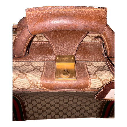 Vintage Gucci Canvas Suitcase sold at Queen Bee of Beverly Hills