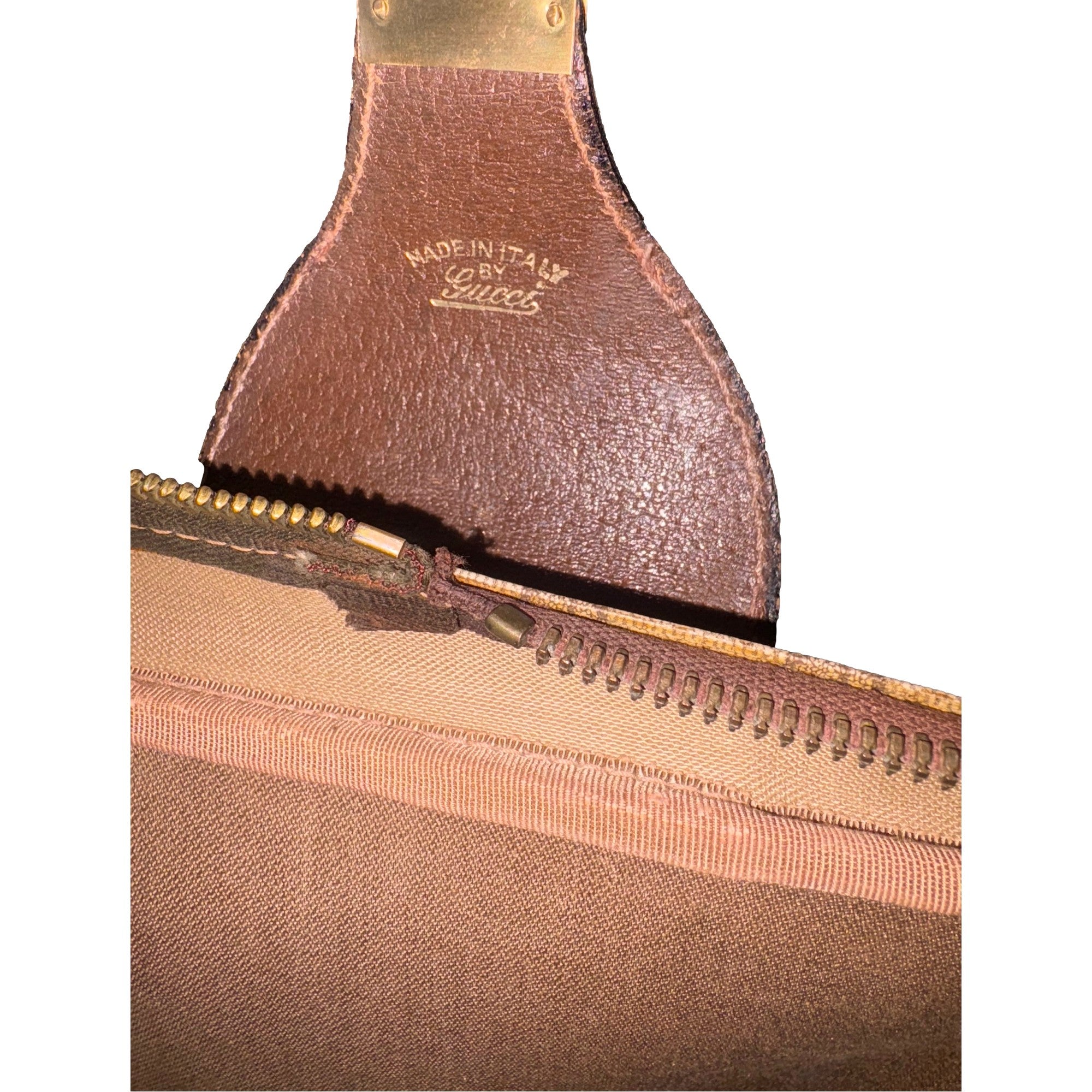 Vintage Gucci Canvas Suitcase sold at Queen Bee of Beverly Hills