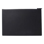Alexander McQueen Black Leather Perforated Flat Pouch available at Queen Bee of Beverly Hills