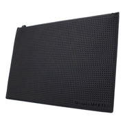 Alexander McQueen Black Leather Perforated Flat Pouch available at Queen Bee of Beverly Hills