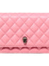 Alexander McQueen Pink Quilted Leather Skull Shoulder Bag available at Queen Bee of Beverly Hills