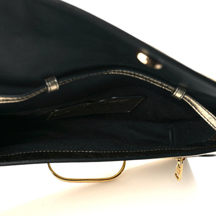 Alexander McQueen Small Story Gold Crash Calf Leather Shoulder Bag available at Queen Bee of Beverly Hills