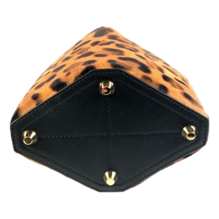 Alexander McQueen The Bucket Bag Leopard Print Pony Hair available at Queen Bee of Beverly Hills