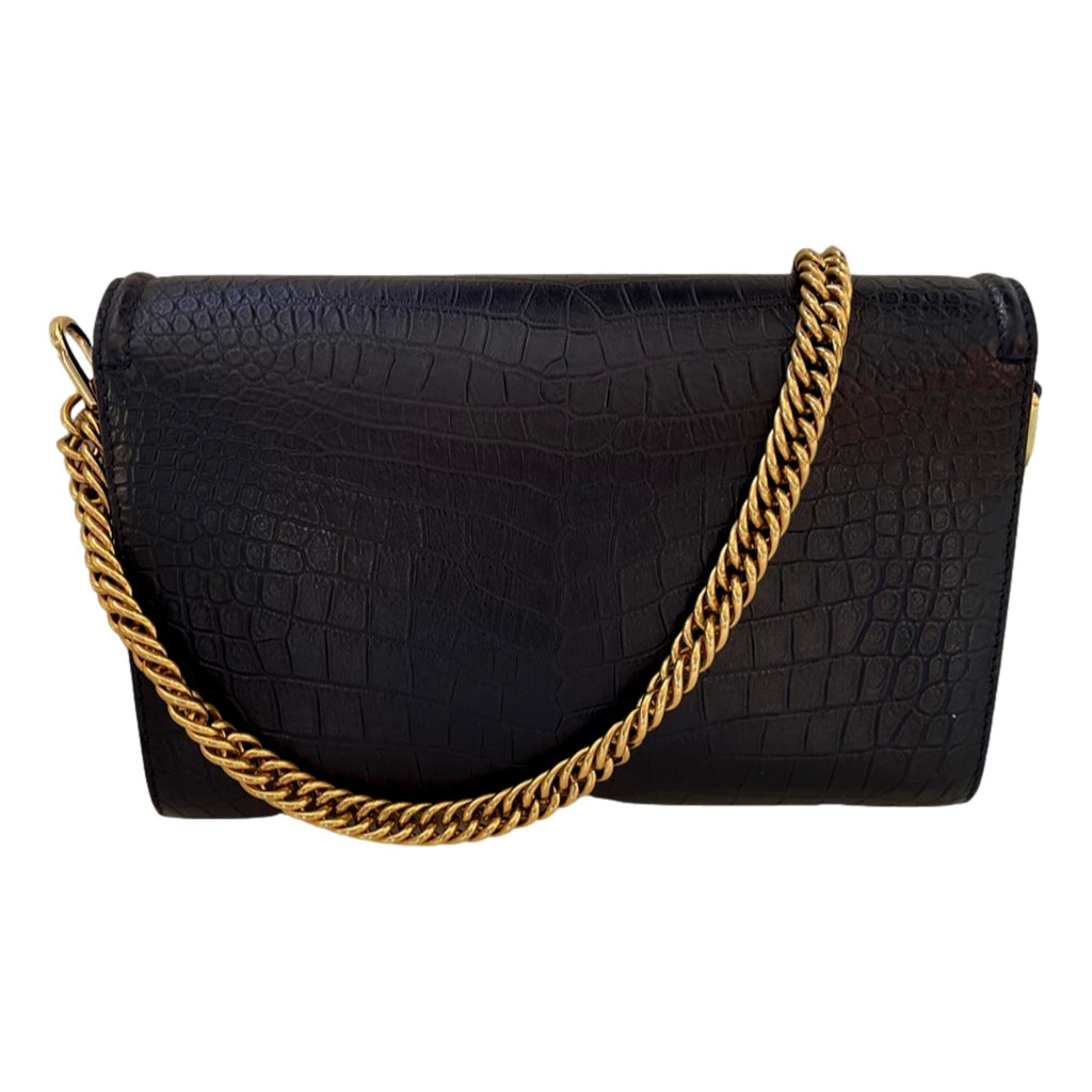 Croc black shoulder bag cheap